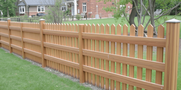 composite 3 rail fencing wood grain