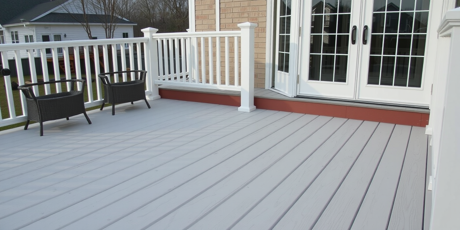 composite decking white wash