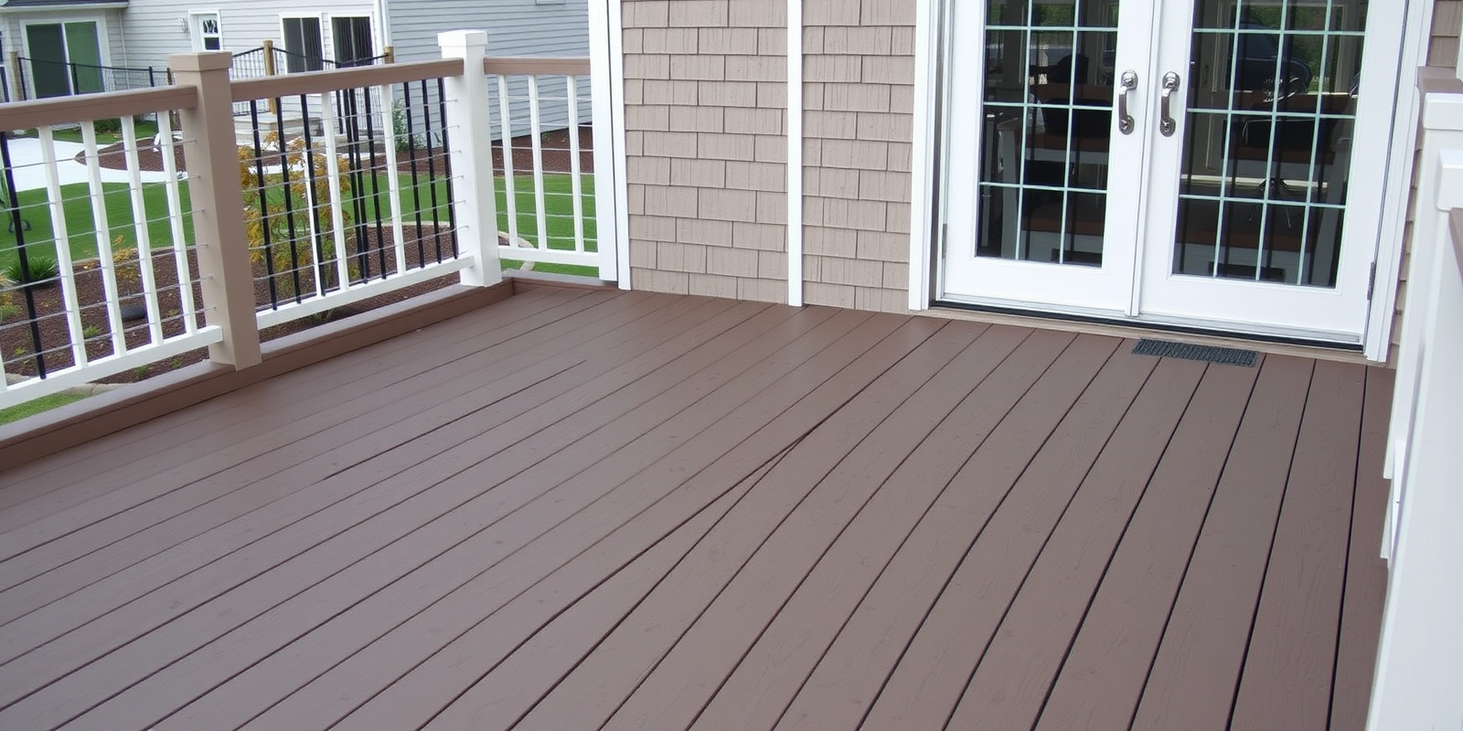 composite decking with cable box