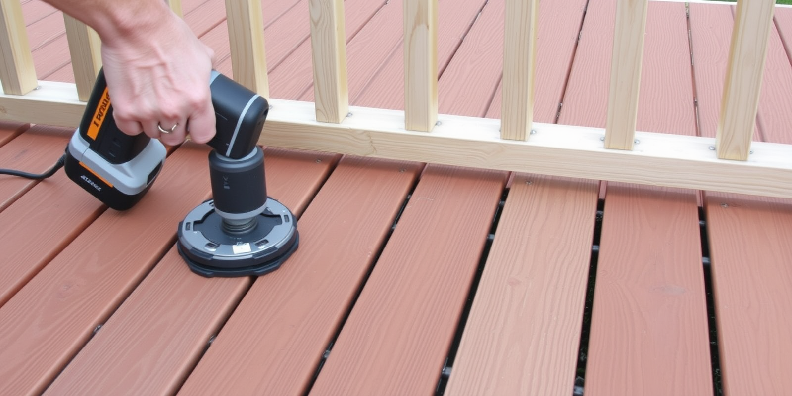 composite decking with impact driver