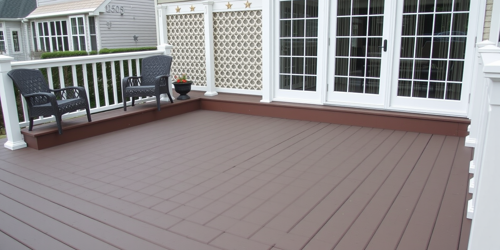 composite decking with lattice