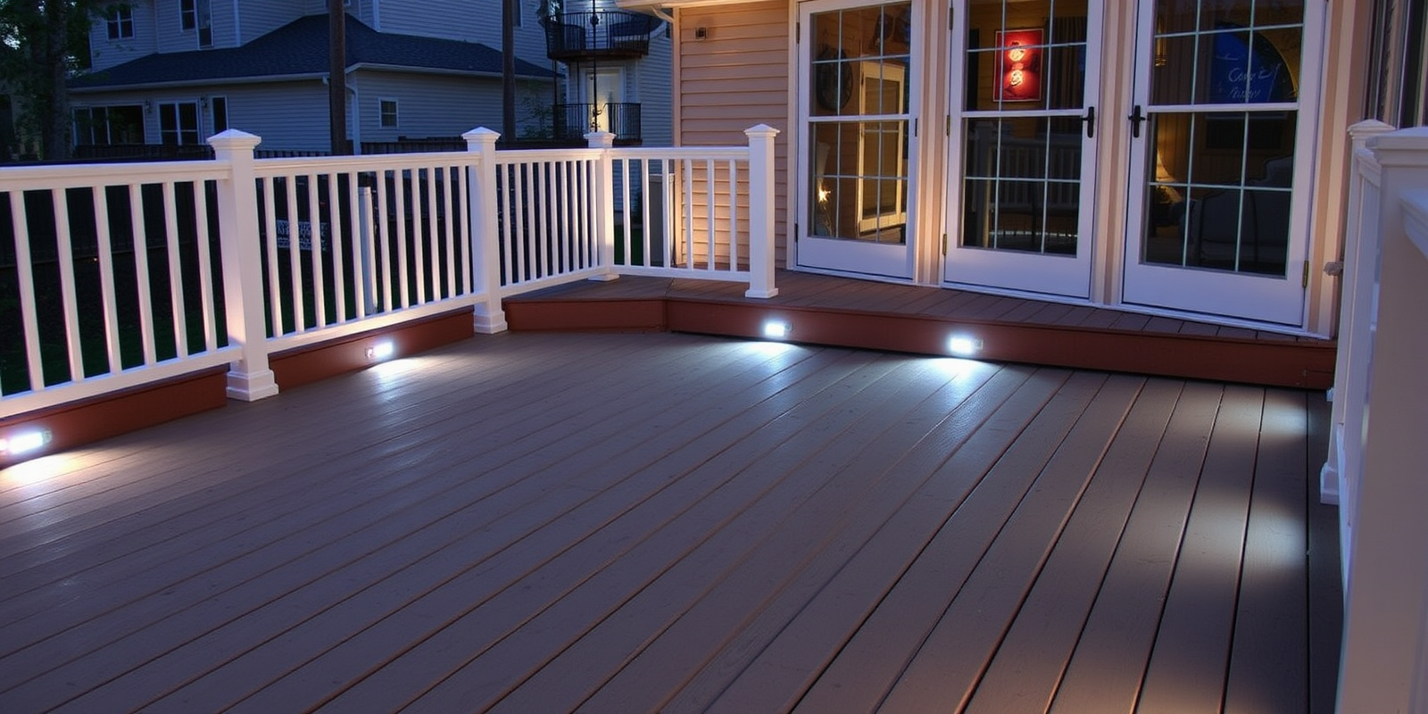 composite decking with led lights