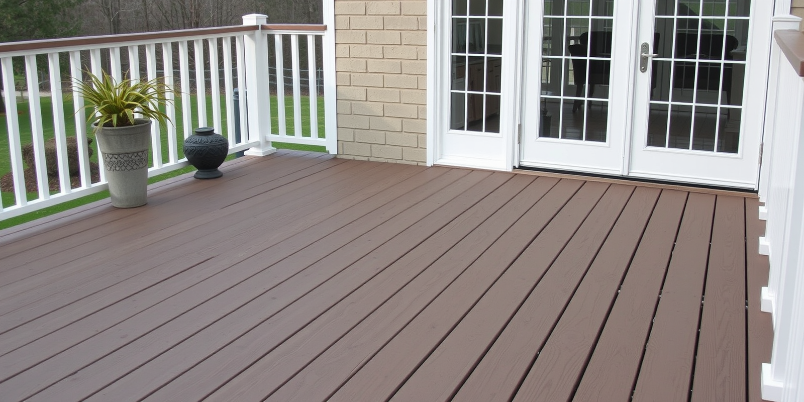 composite decking with wood decking