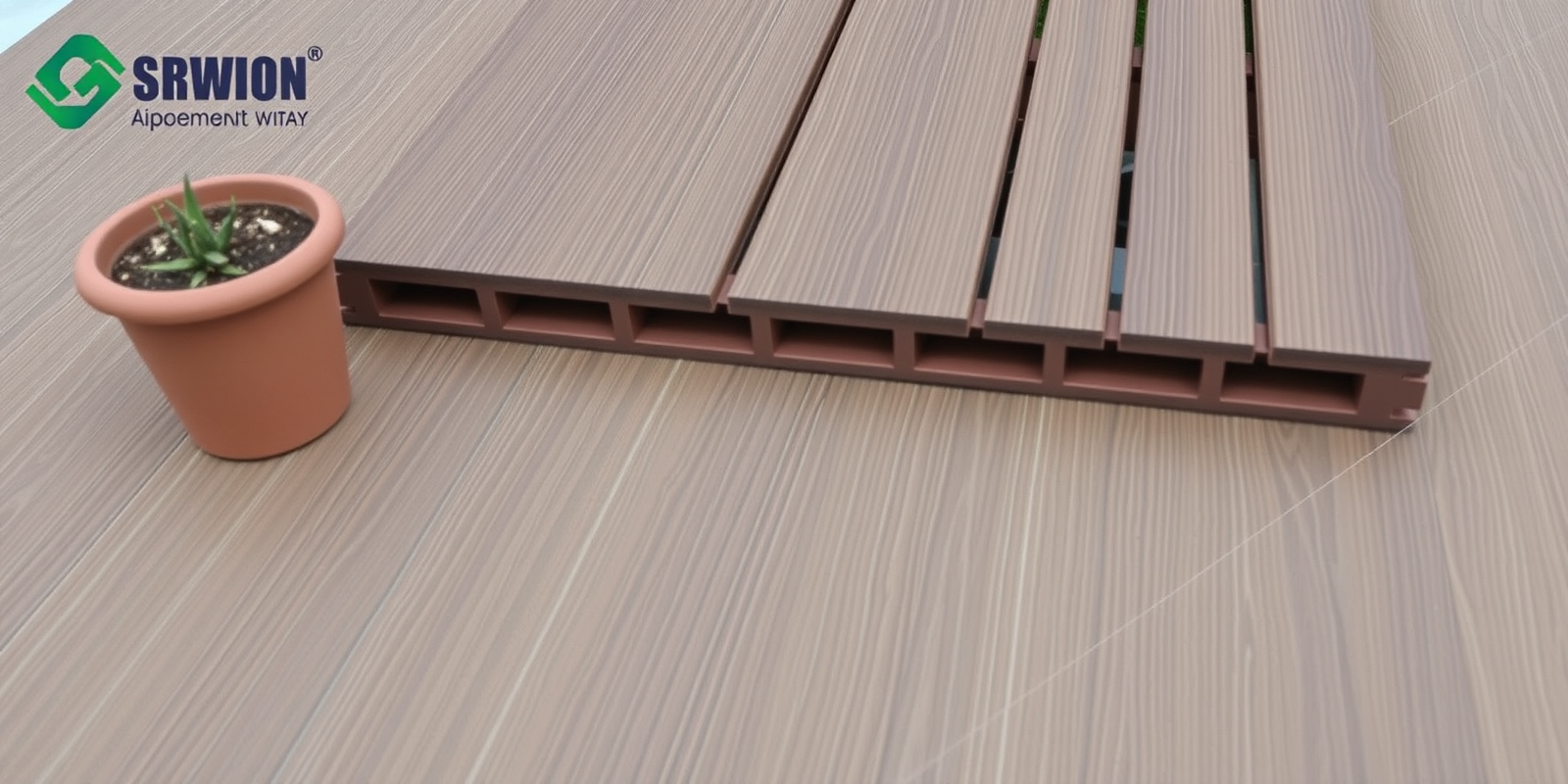 composite hollow wpc decking