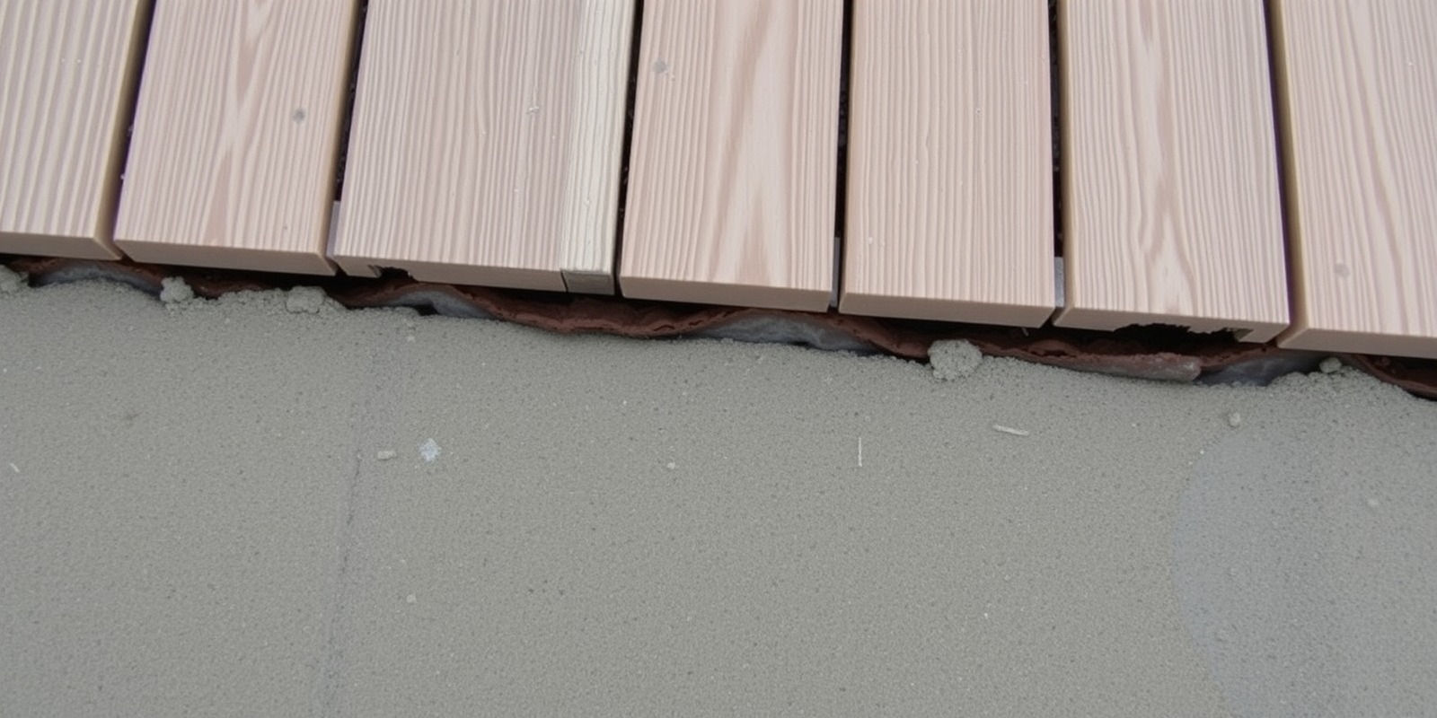 composite structural wood decking damage from concret moisture