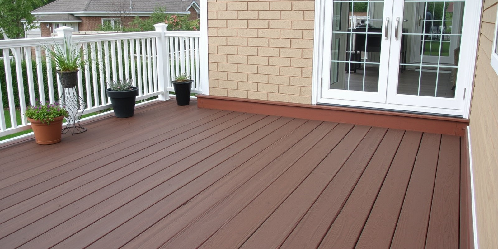 composite wood decking and staims