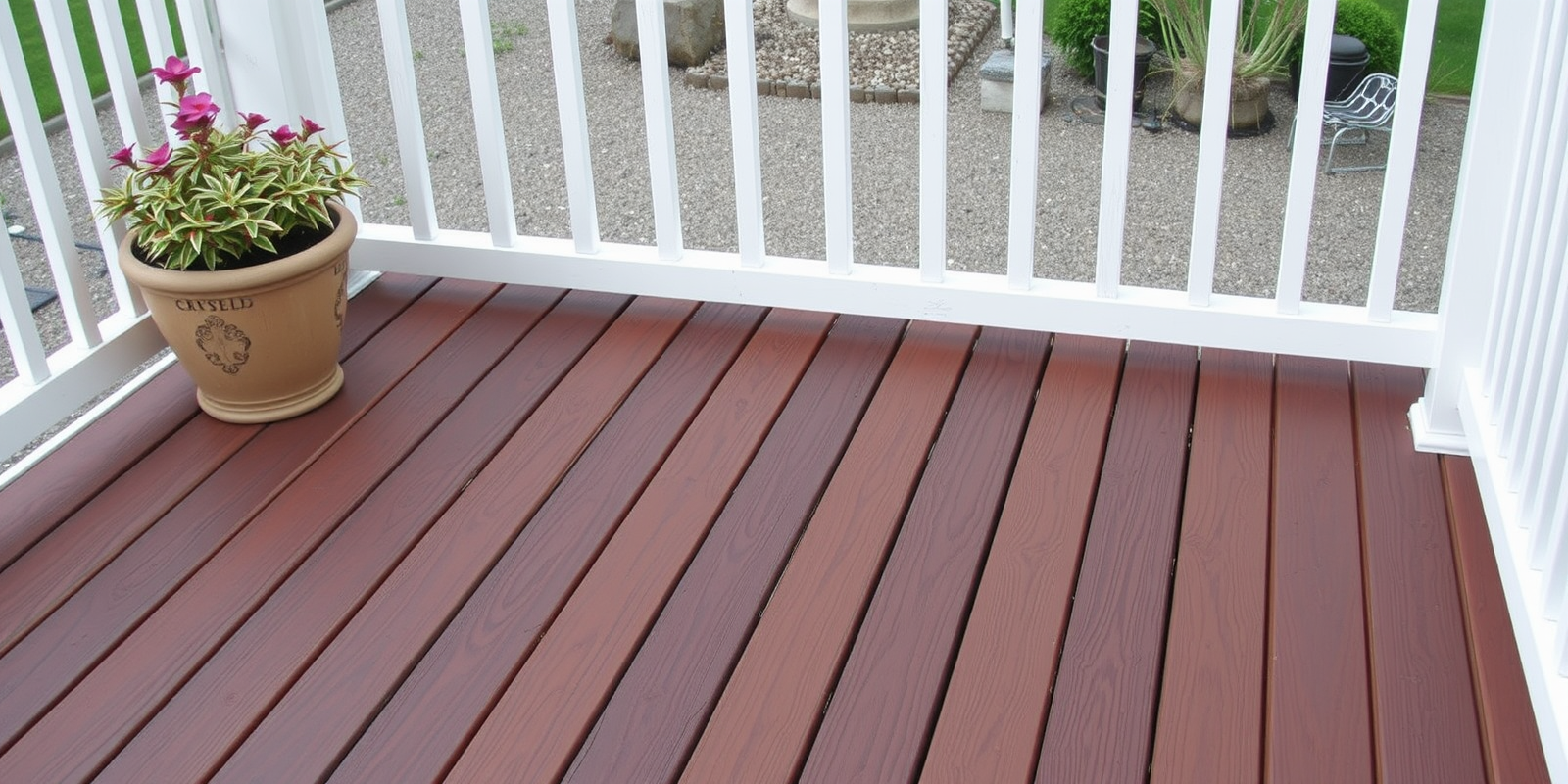 composite wood decking and stains