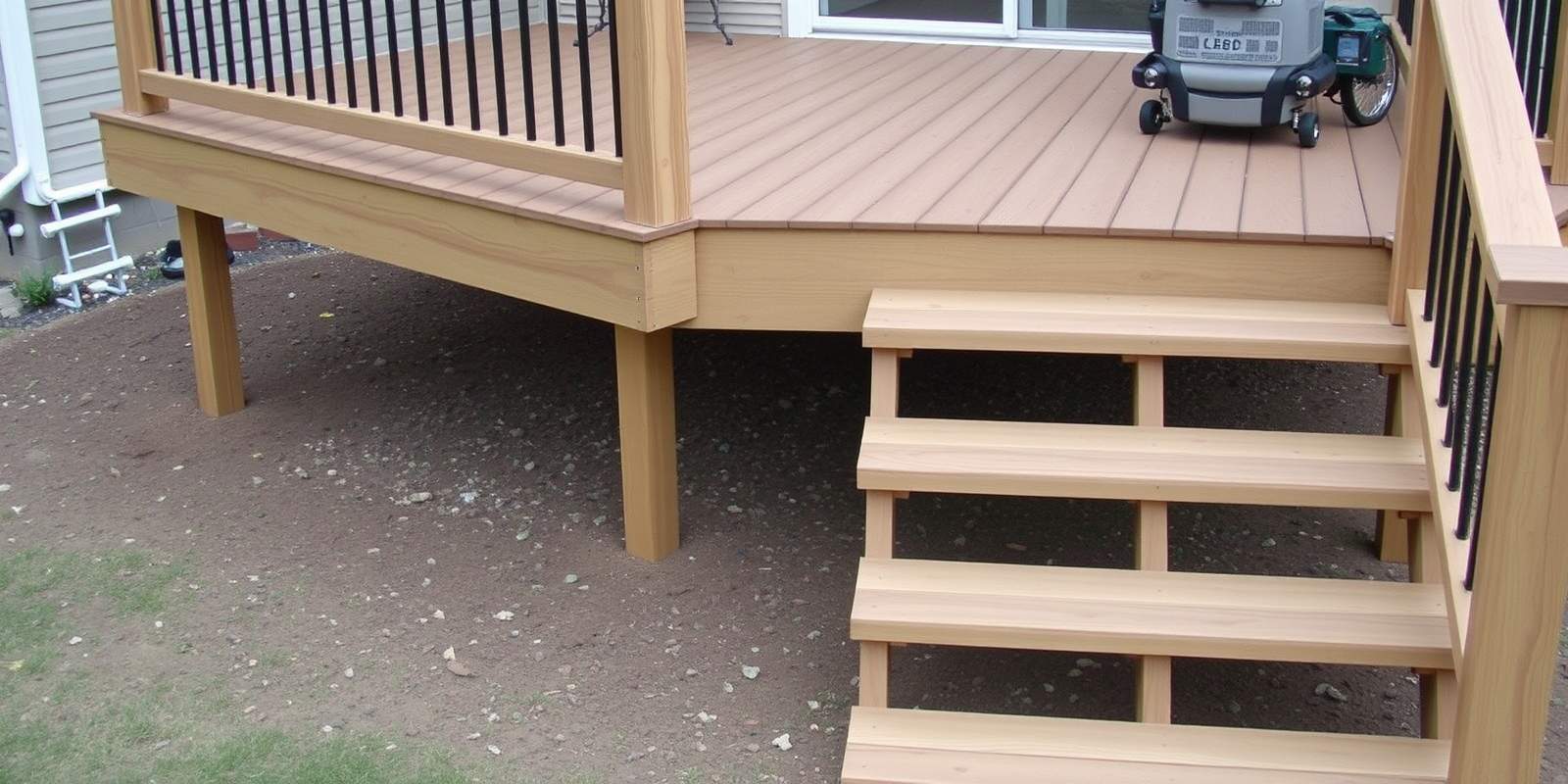 composite wood decking stairs