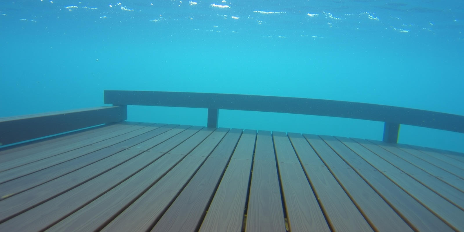 composite wood decking underwater