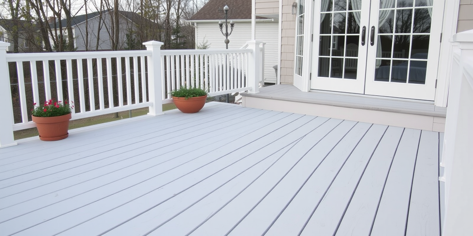 composite wood decking white