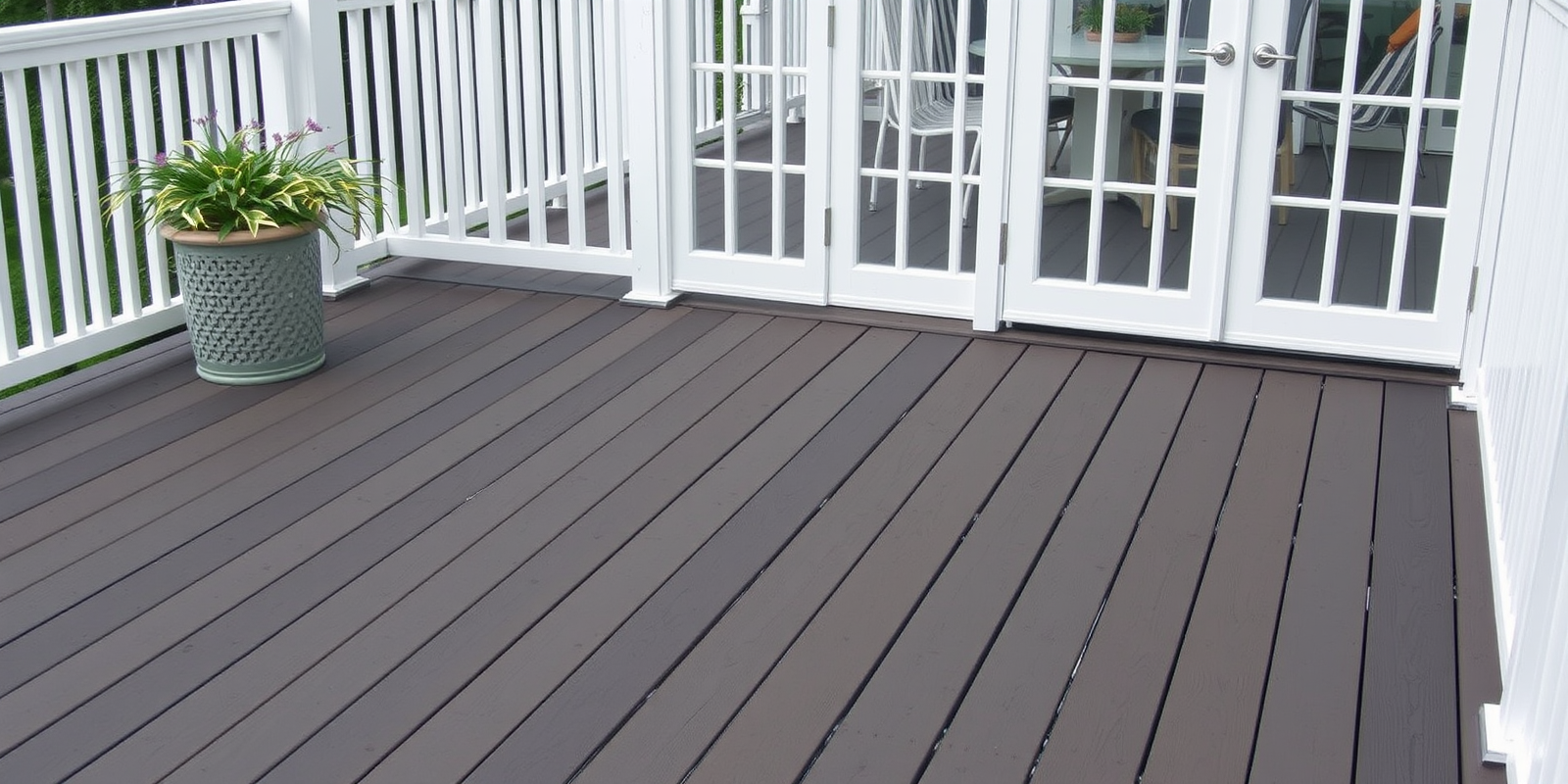 contrasting composite decking