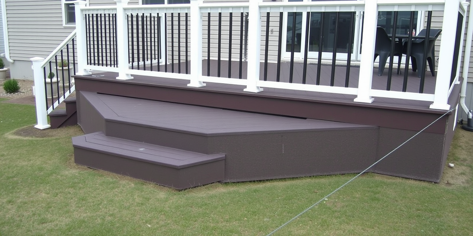 cover concrete steps with composite decking