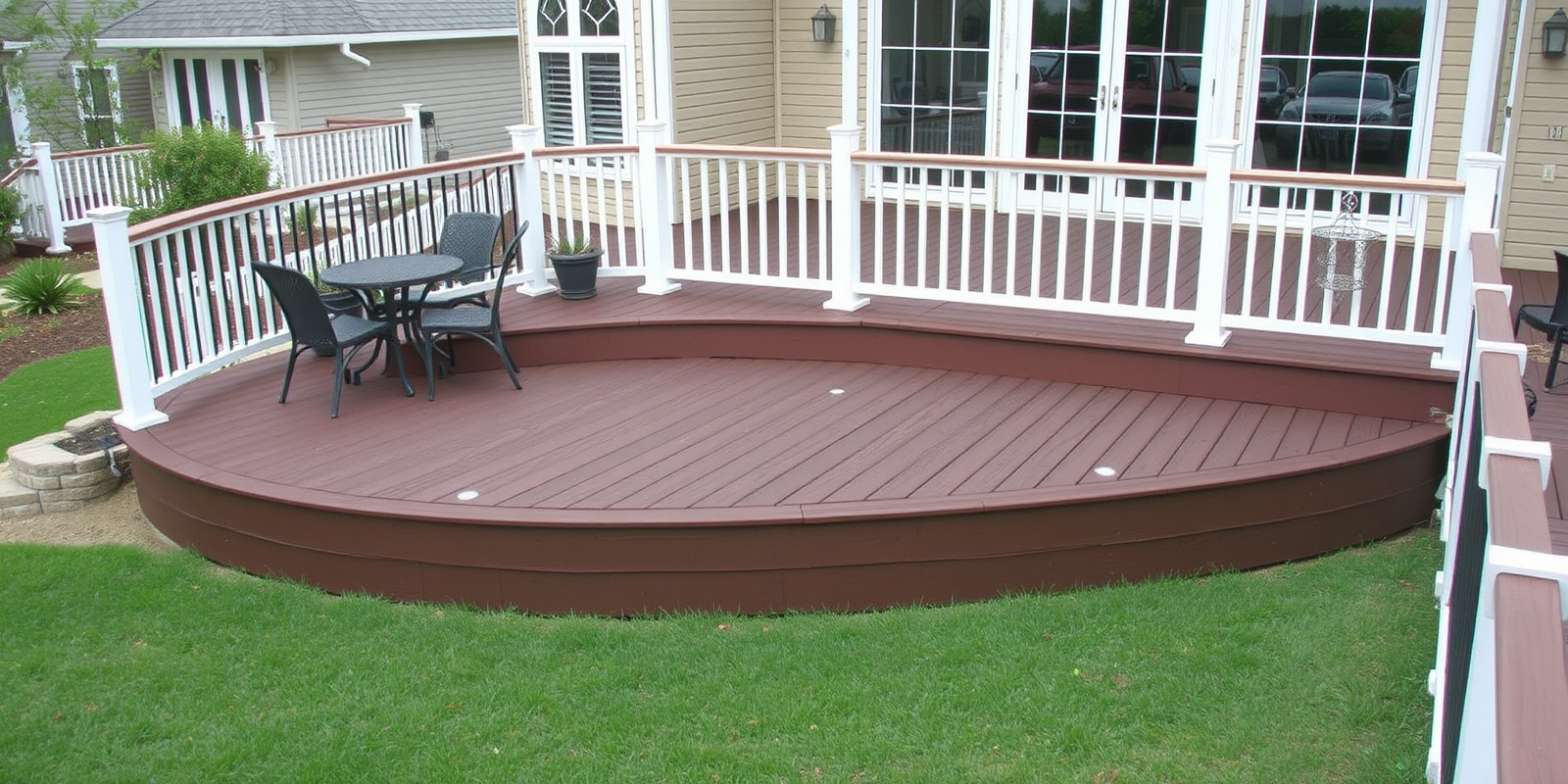 curved composite decking designs