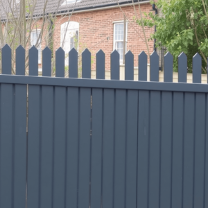 dark grey composite fencing