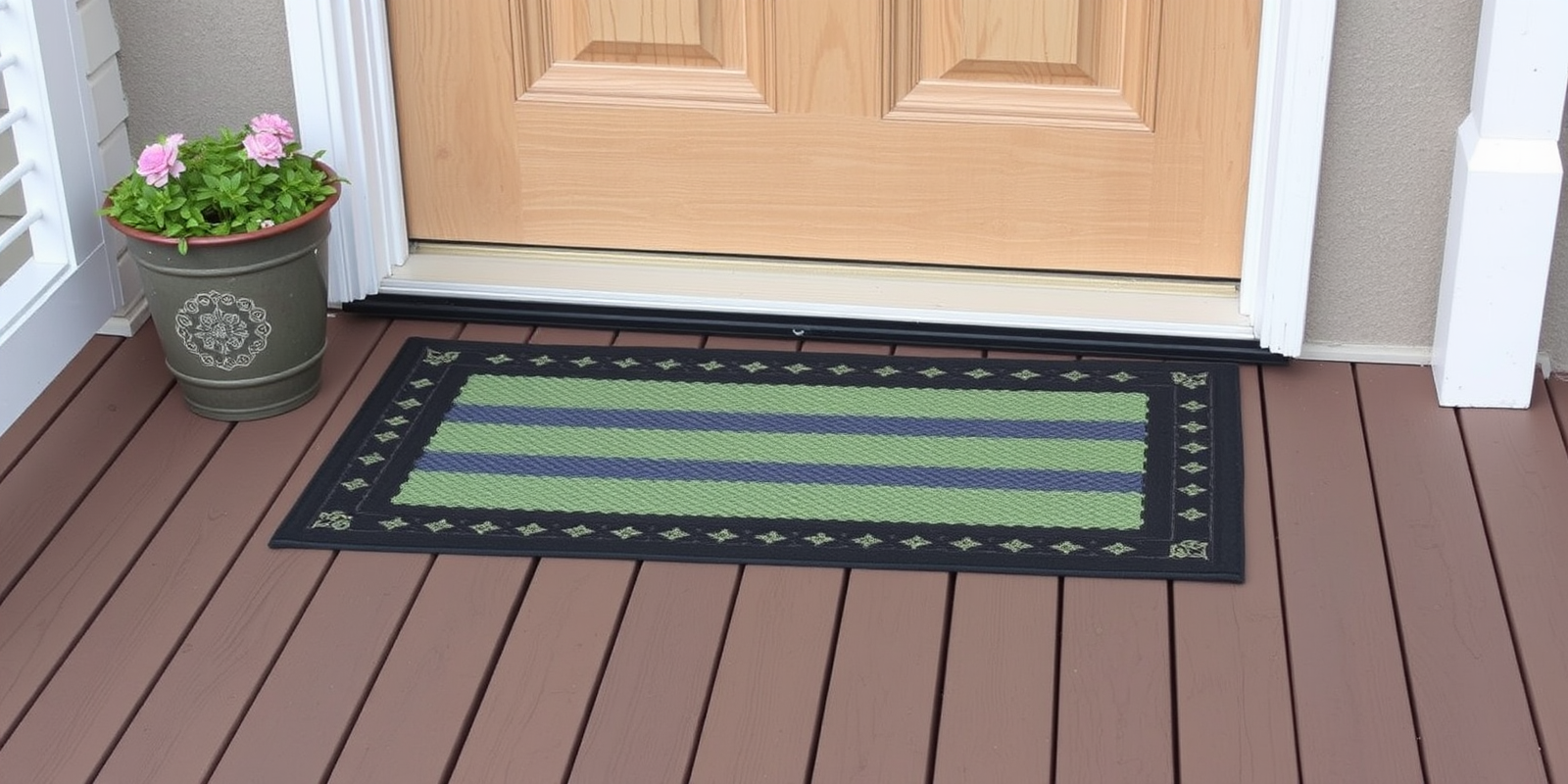 door mat discolored composite decking