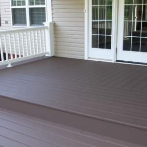 front porch using composite decking