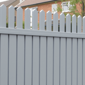 light grey composite fencing