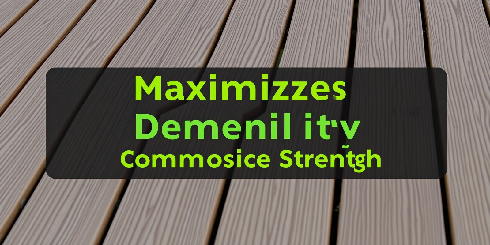 Maximizing Durability: The Role of Compressive Strength in Composite Decking