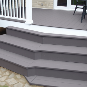 outdoor stairs with composite decking