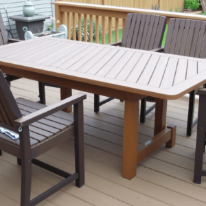 patio table made of composite decking