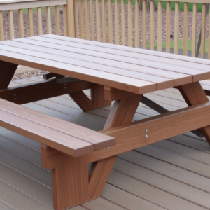 picnic table kit from composite decking material