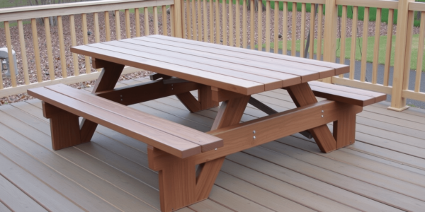 picnic table kit from composite decking material