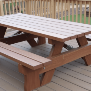 picnic table made from composite decking