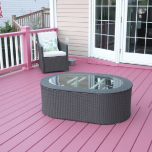 pink composite decking