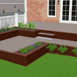 plans for multi-level composite decking raised garden beds