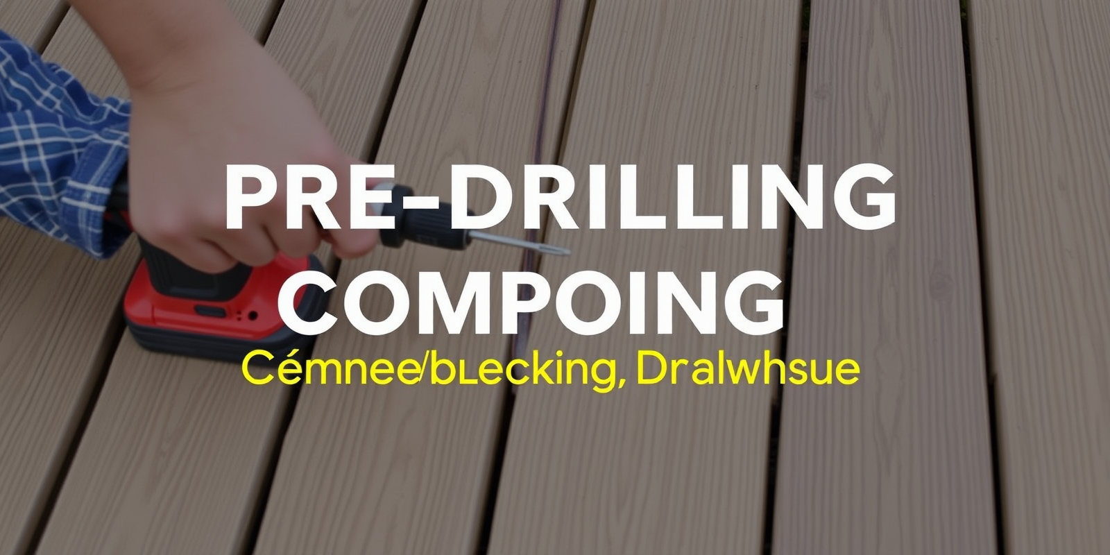 Pre-Drilling Composite Decking: When and How?