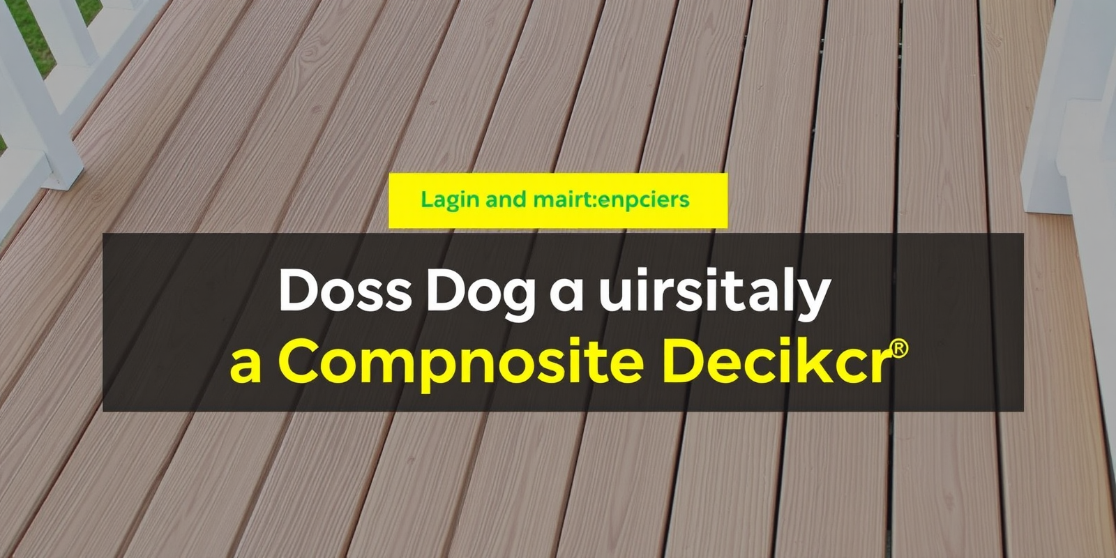 Preventing Stains: Dog Urine and Composite Deck Maintenance