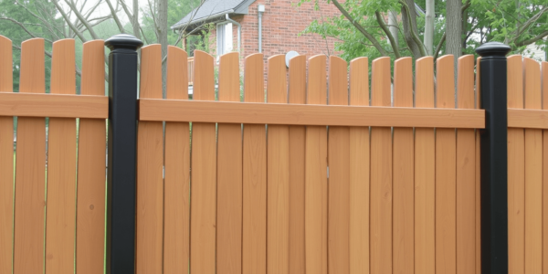 wood grain composite fencing