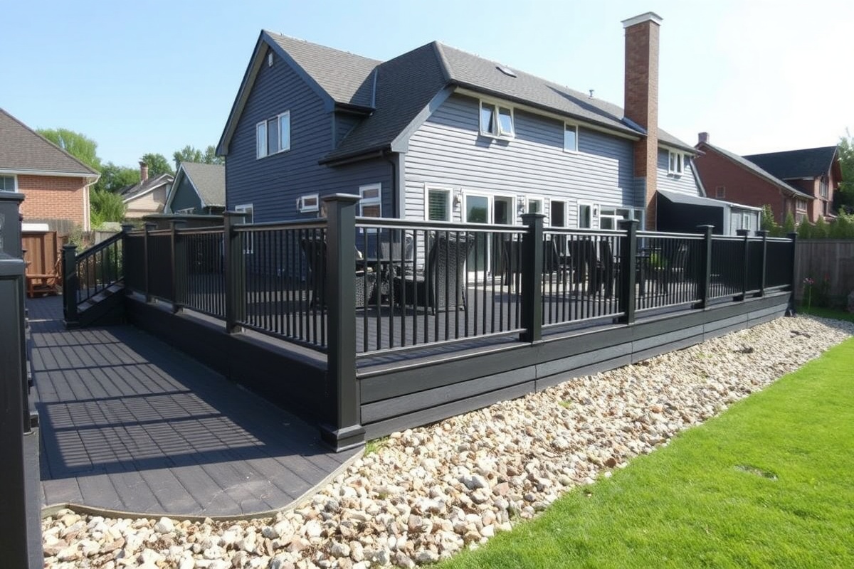 composite decking in black