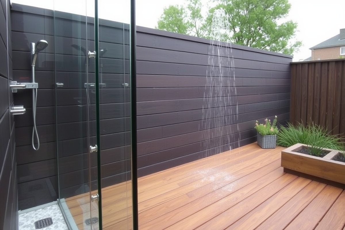 composite decking in shower