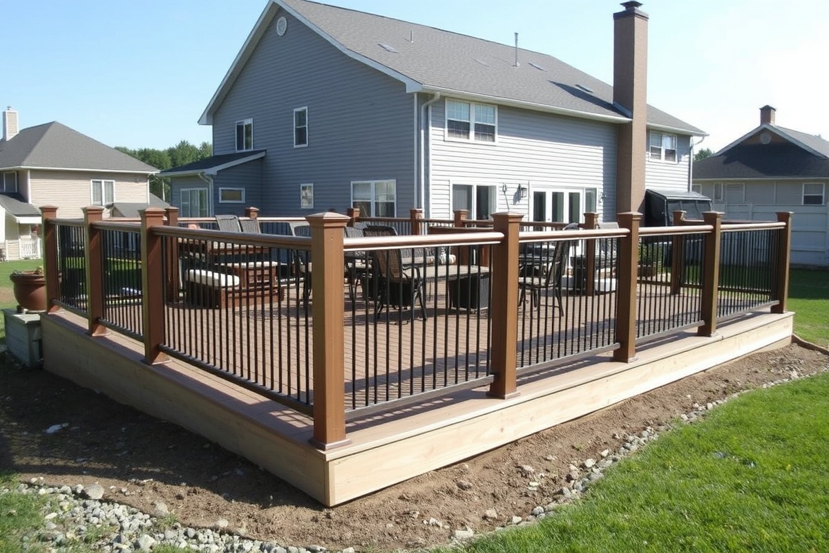 composite decking kits with handrails