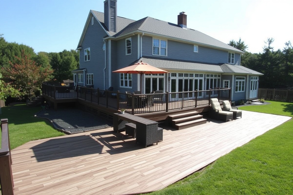 composite decking large displays in ct