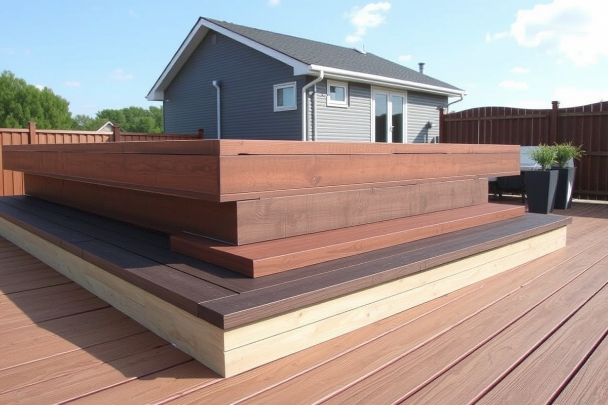 composite decking layers