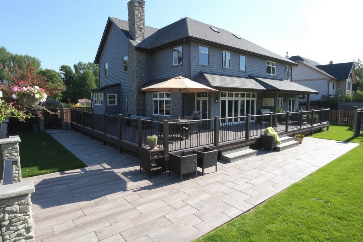 composite decking or stone