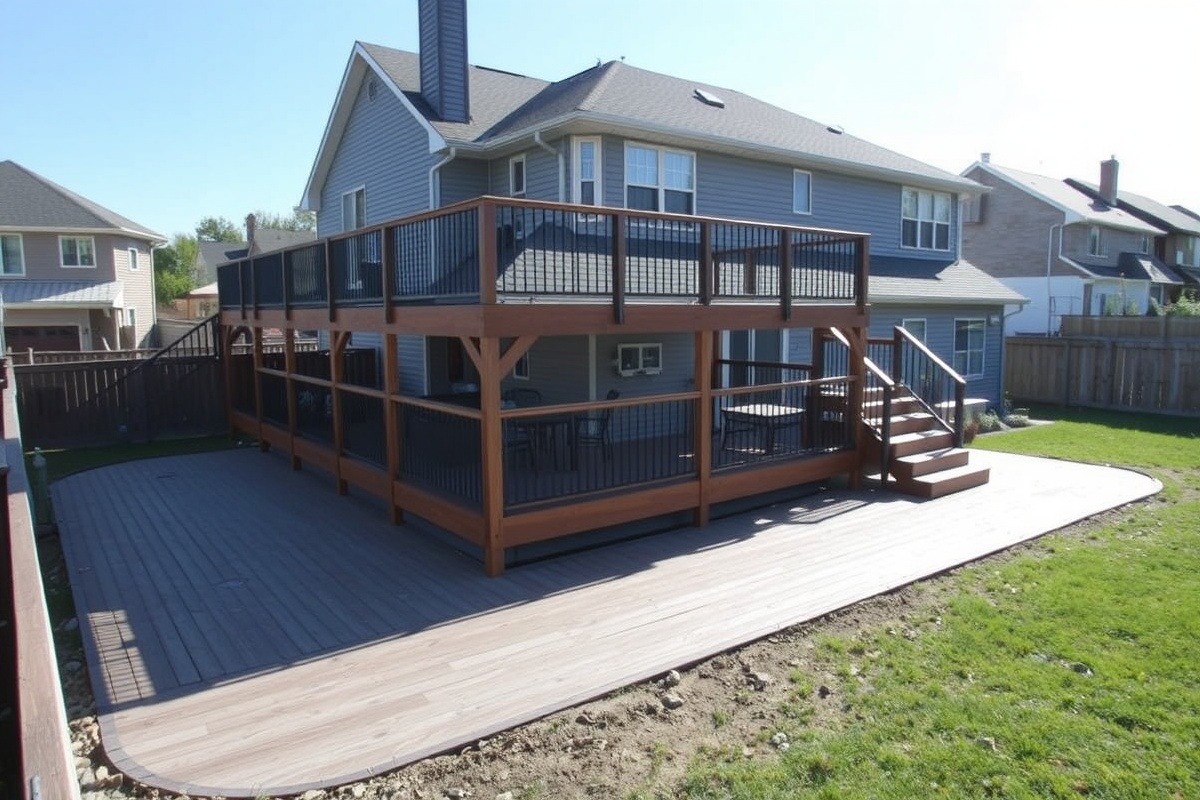 composite decking over a basement