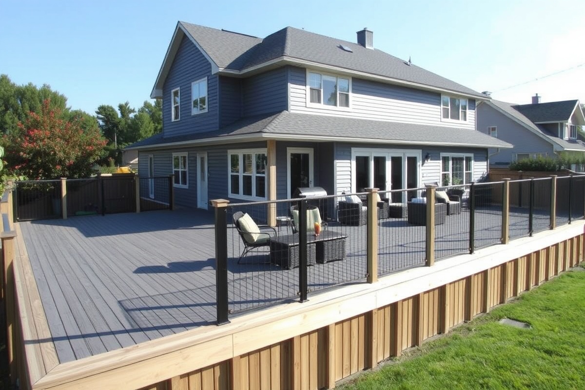 composite decking over wood frame