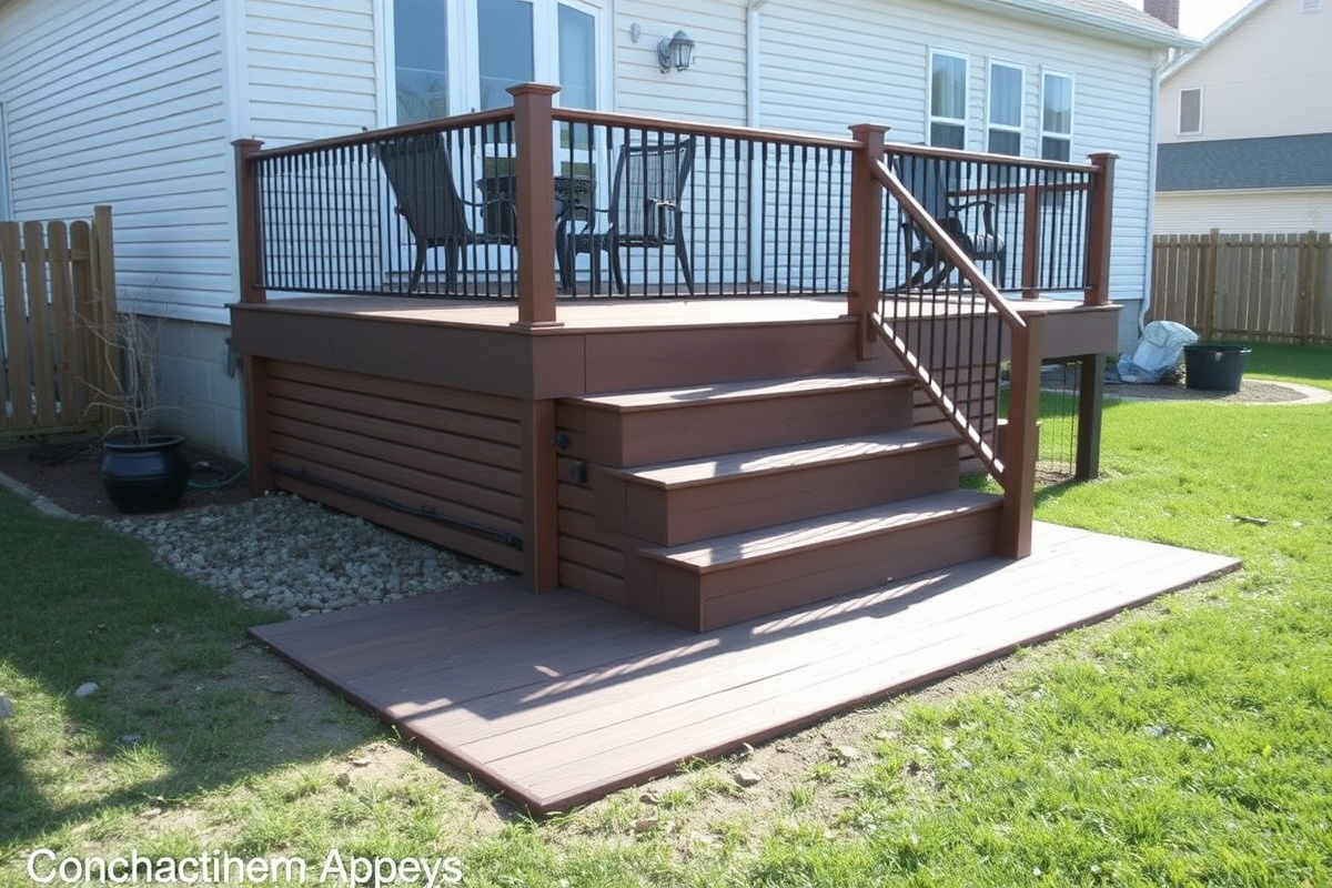 composite decking over wood steps