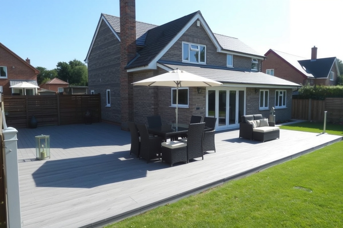 composite decking pale grey