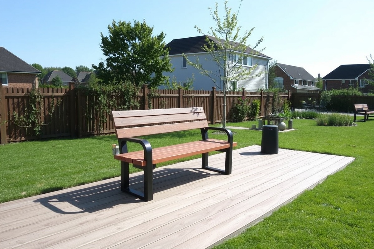 composite decking park bench