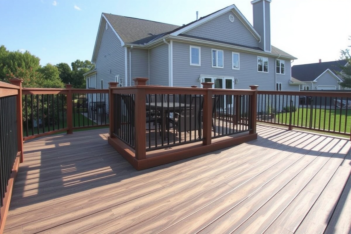 composite decking permanenty faded stained