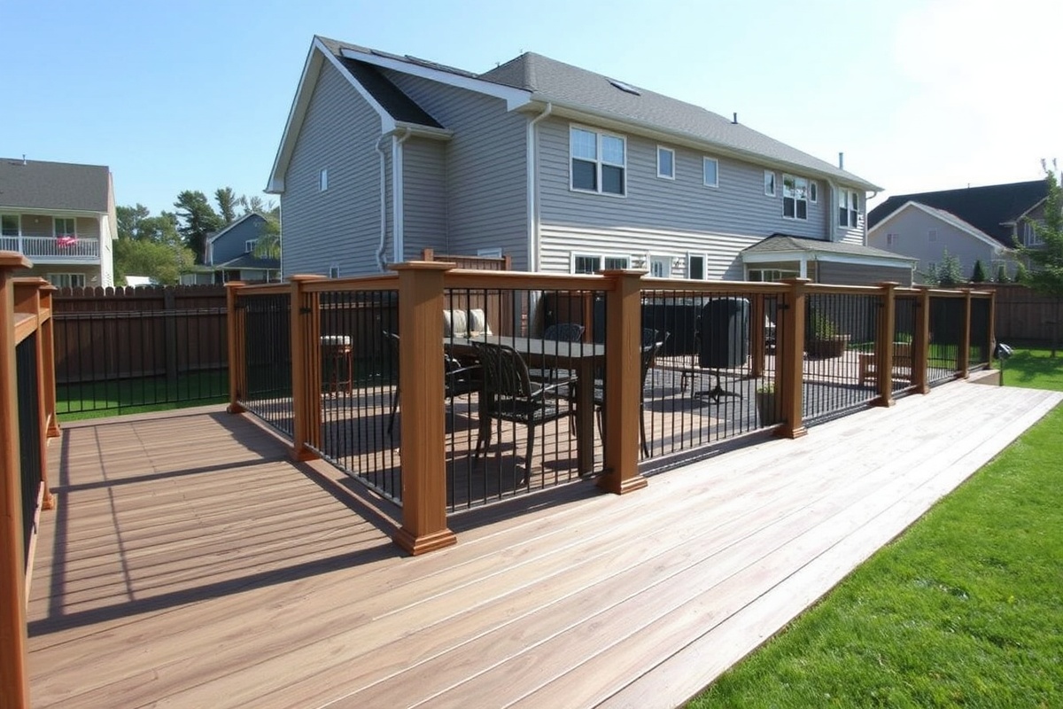 composite decking perpendicular