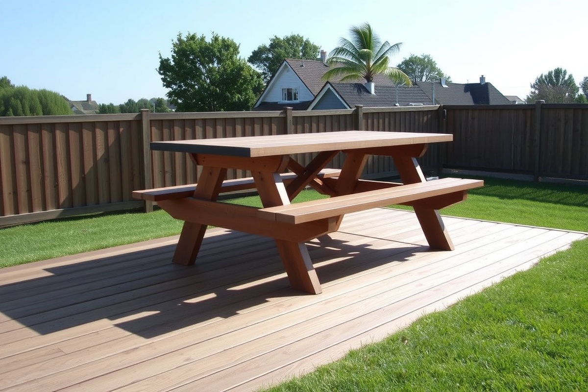 composite decking picnic table