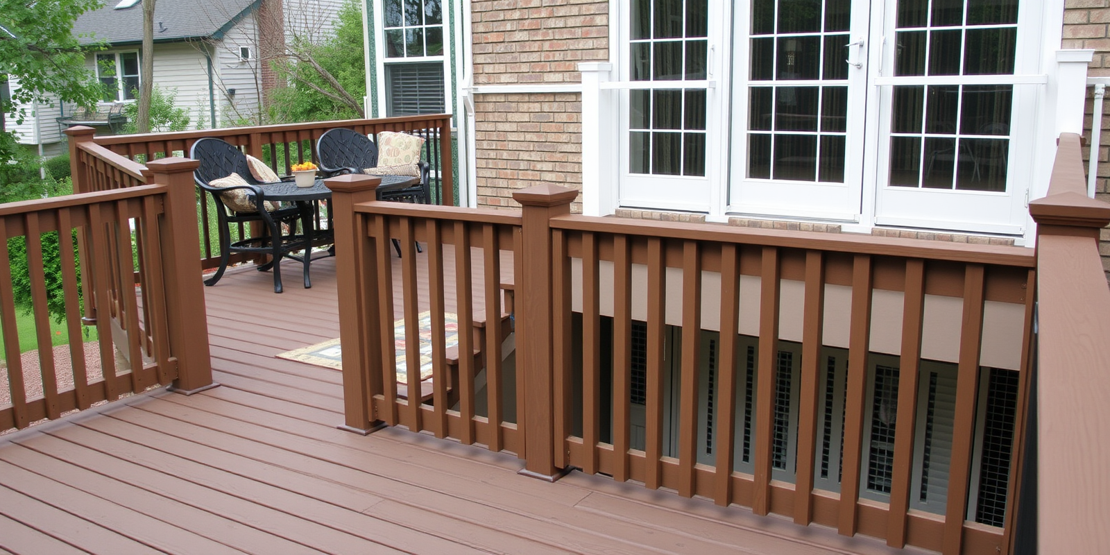 composite decking railing menards