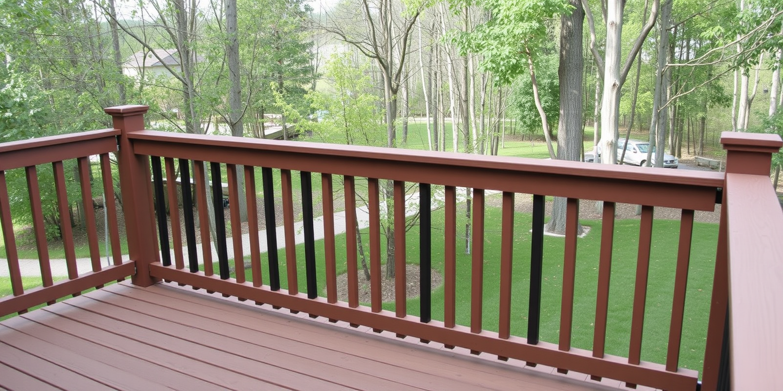 composite decking railings that don't look fake