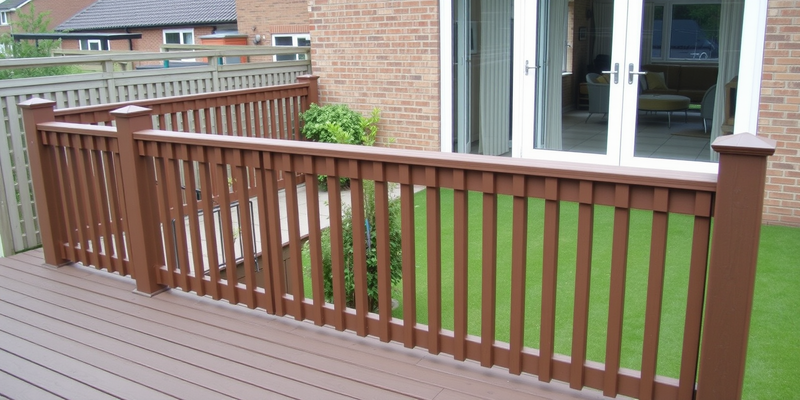 composite decking railings uk