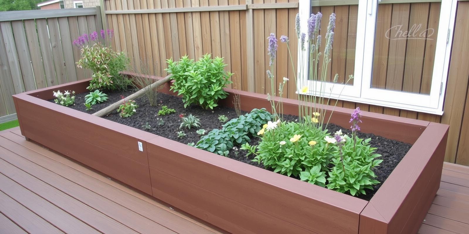 composite decking raised bed